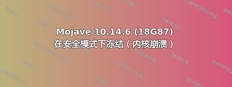 Mojave 10.14.6 (18G87) 在安全模式下冻结（内核崩溃）