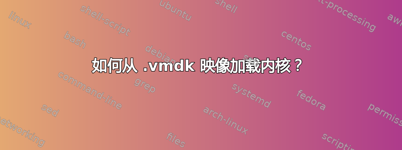 如何从 .vmdk 映像加载内核？