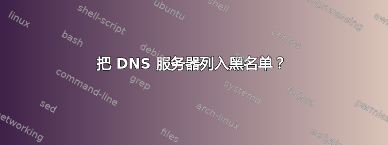 把 DNS 服务器列入黑名单？