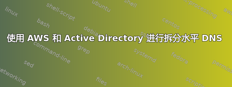 使用 AWS 和 Active Directory 进行拆分水平 DNS