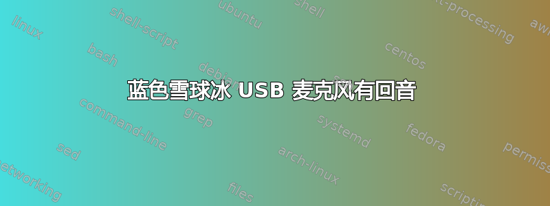 蓝色雪球冰 USB 麦克风有回音