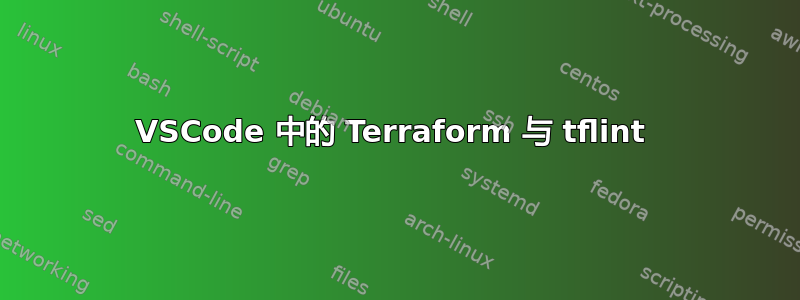 VSCode 中的 Terraform 与 tflint 