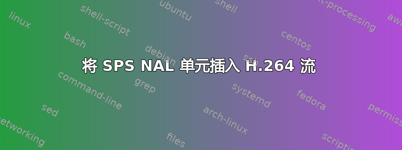 将 SPS NAL 单元插入 H.264 流