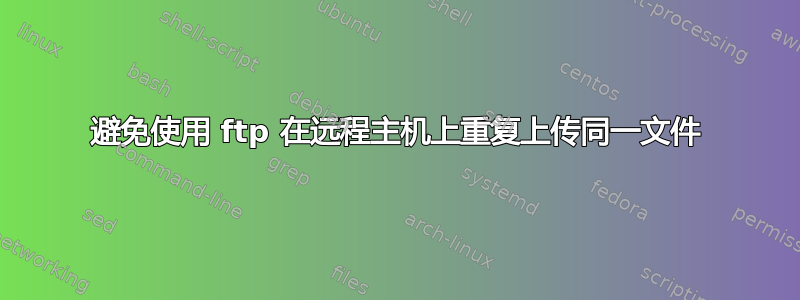 避免使用 ftp 在远程主机上重复上传同一文件