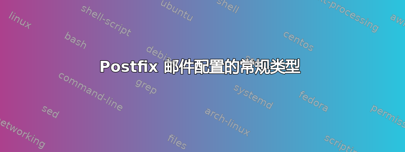 Postfix 邮件配置的常规类型