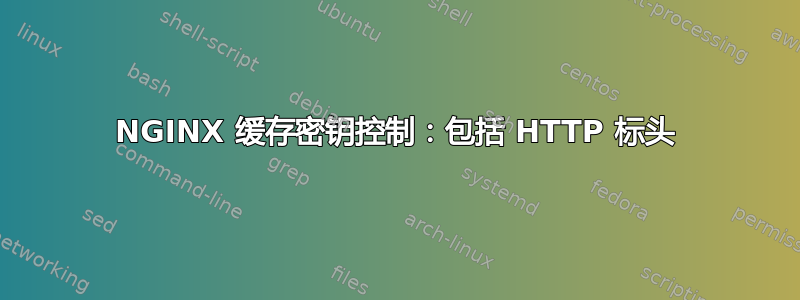 NGINX 缓存密钥控制：包括 HTTP 标头