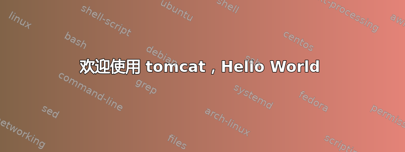 欢迎使用 tomcat，Hello World