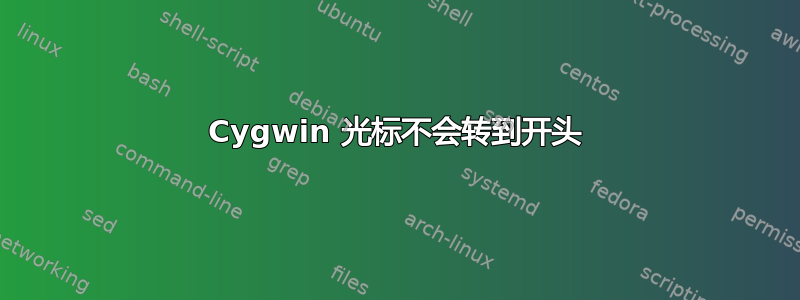 Cygwin 光标不会转到开头