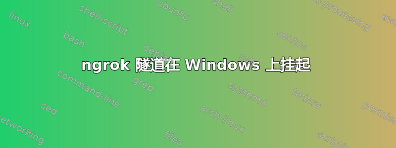 ngrok 隧道在 Windows 上挂起