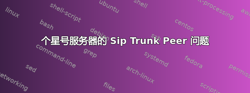 2 个星号服务器的 Sip Trunk Peer 问题