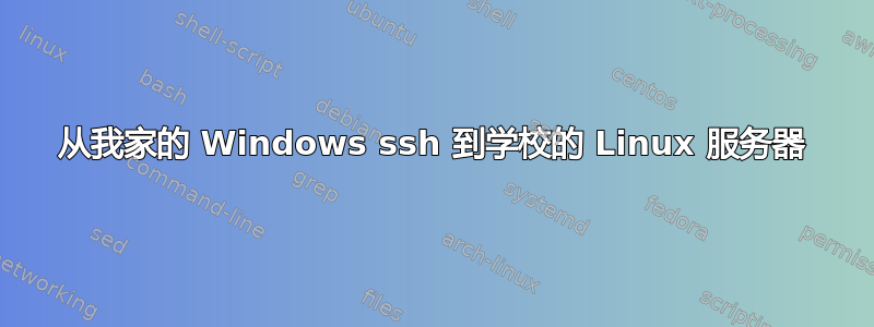 从我家的 Windows ssh 到学校的 Linux 服务器