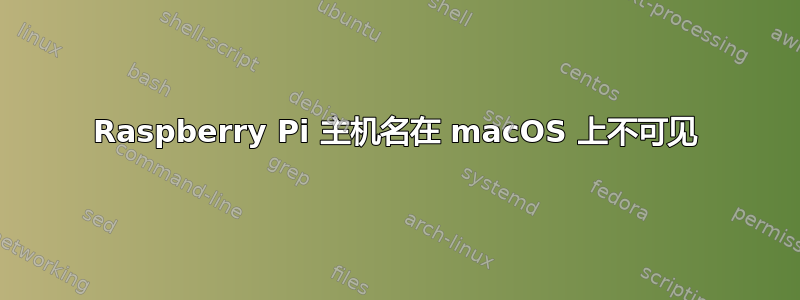 Raspberry Pi 主机名在 macOS 上不可见