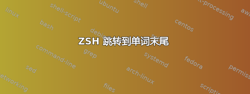 ZSH 跳转到单词末尾