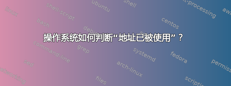 操作系统如何判断“地址已被使用”？