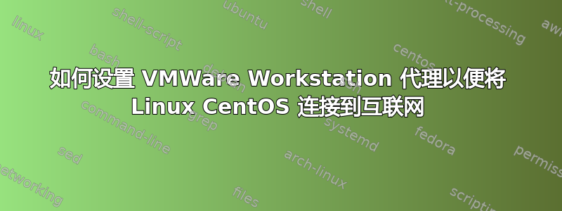 如何设置 VMWare Workstation 代理以便将 Linux CentOS 连接到互联网