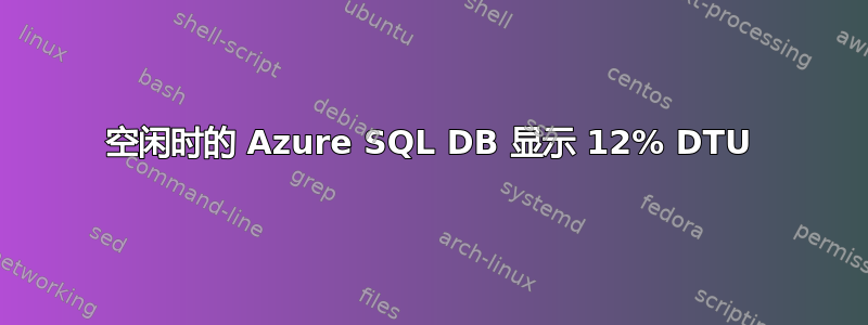 空闲时的 Azure SQL DB 显示 12% DTU