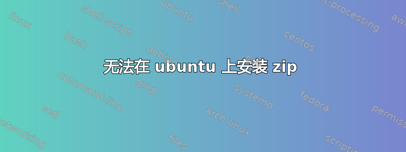 无法在 ubuntu 上安装 zip