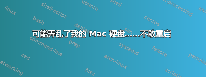 可能弄乱了我的 Mac 硬盘……不敢重启