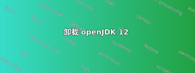 卸载 openJDK 12