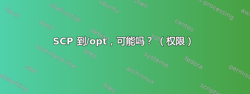 SCP 到/opt，可能吗？ （权限）