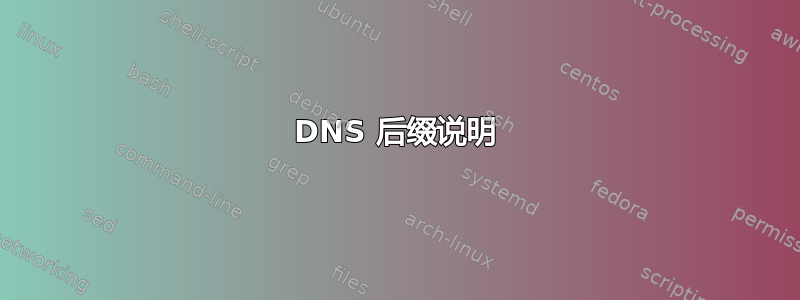 DNS 后缀说明