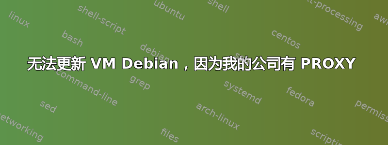 无法更新 VM Debian，因为我的公司有 PROXY