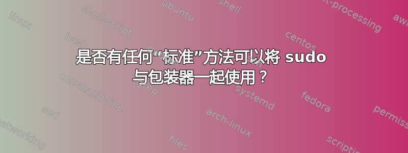 是否有任何“标准”方法可以将 sudo 与包装器一起使用？