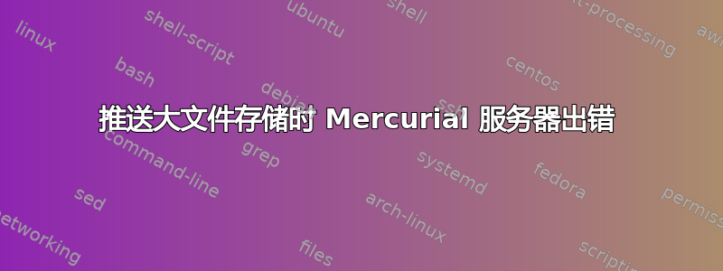 推送大文件存储时 Mercurial 服务器出错