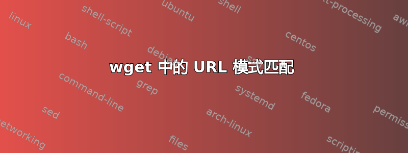 wget 中的 URL 模式匹配