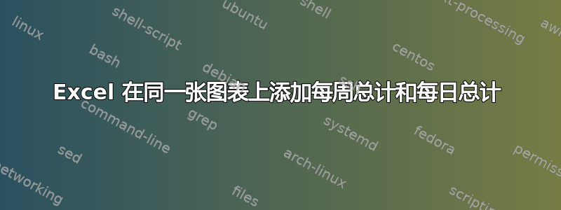 Excel 在同一张图表上添加每周总计和每日总计