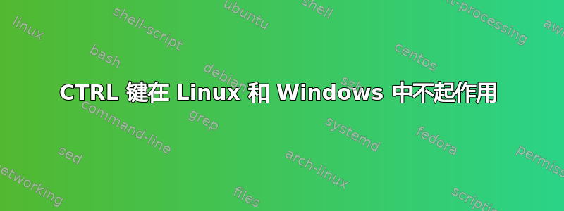 CTRL 键在 Linux 和 Windows 中不起作用