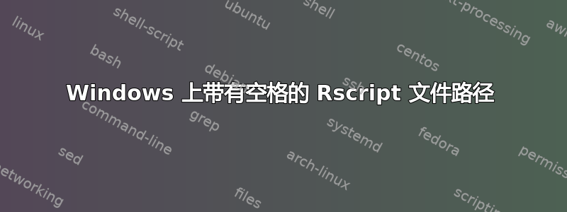 Windows 上带有空格的 Rscript 文件路径