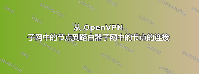 从 OpenVPN 子网中的节点到路由器子网中的节点的连接