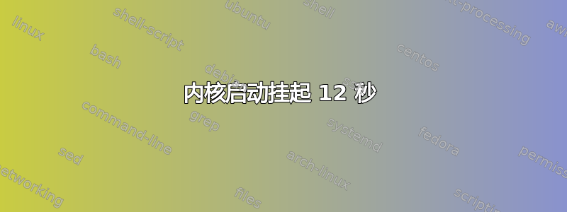 内核启动挂起 12 秒