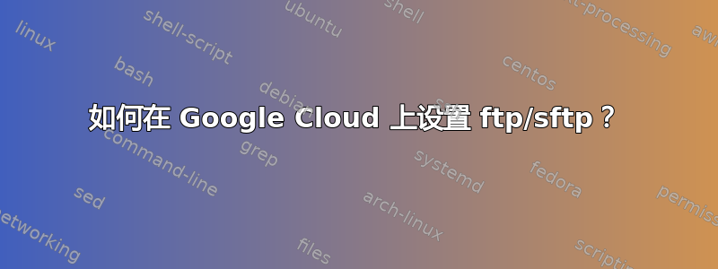 如何在 Google Cloud 上设置 ftp/sftp？