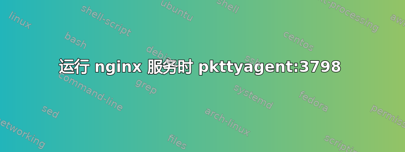 运行 nginx 服务时 pkttyagent:3798