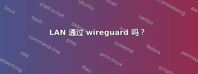 LAN 通过 wireguard 吗？