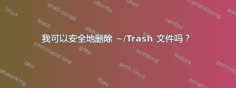 我可以安全地删除 ~/Trash 文件吗？