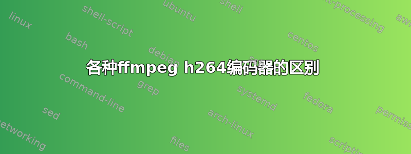 各种ffmpeg h264编码器的区别