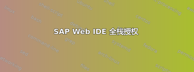 SAP Web IDE 全栈授权