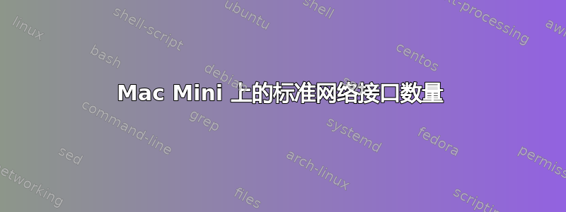 Mac Mini 上的标准网络接口数量