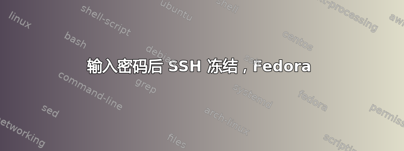 输入密码后 SSH 冻结，Fedora