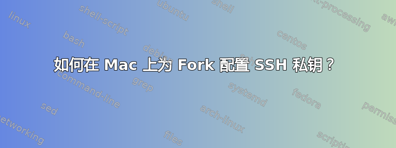 如何在 Mac 上为 Fork 配置 SSH 私钥？