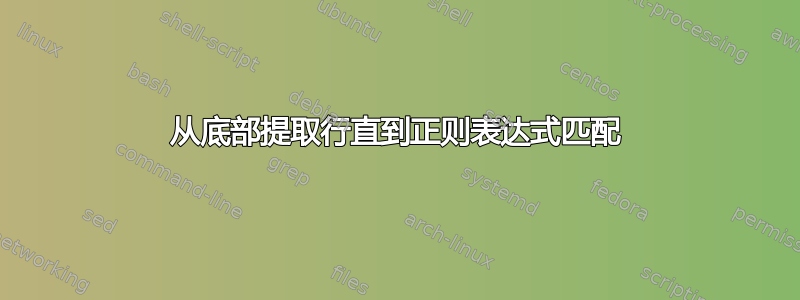 从底部提取行直到正则表达式匹配