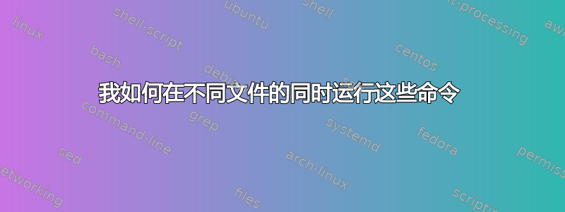 我如何在不同文件的同时运行这些命令