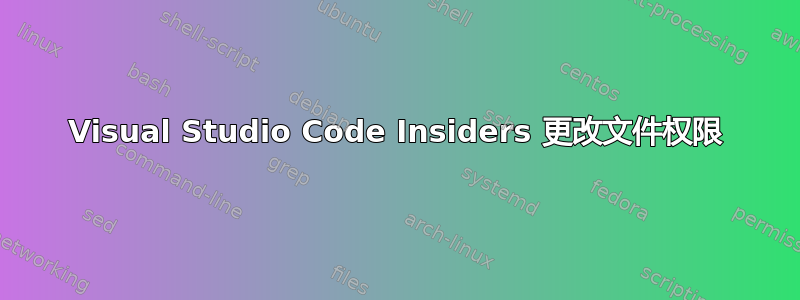 Visual Studio Code Insiders 更改文件权限