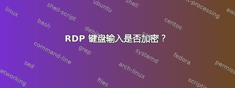 RDP 键盘输入是否加密？