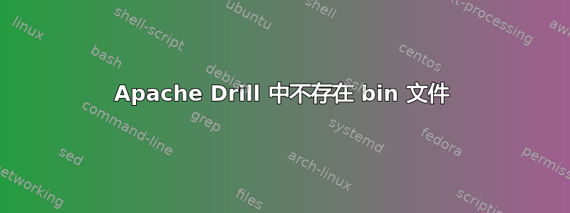 Apache Drill 中不存在 bin 文件