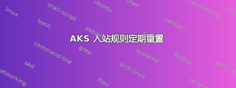 AKS 入站规则定期重置