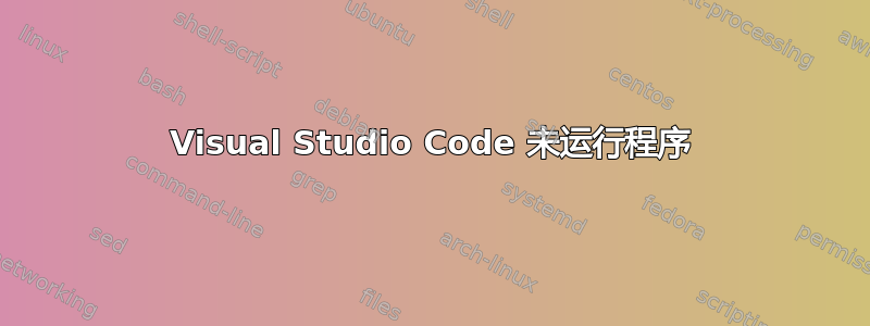 Visual Studio Code 未运行程序